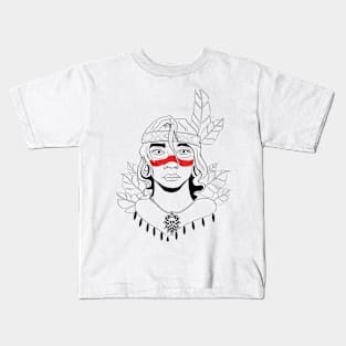 indigenous woman Kids T-Shirt